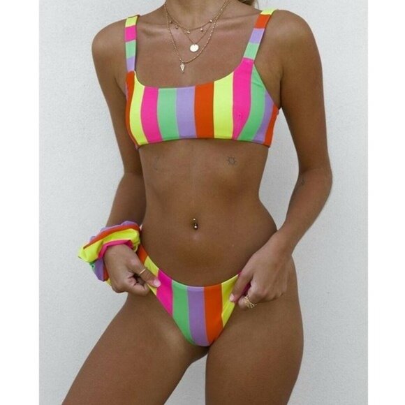 THALASSA SWIM Athena Bikini Top in Stripes - Picture 3 of 6